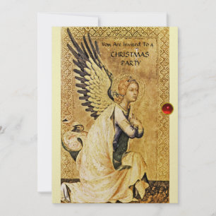 ANNUNCIATION ANGEL MONOGRAM, Red Ruby champagne Kaart