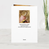 ANNUNCIATION ANGEL MONOGRAM, Red Ruby Feestdagen Kaart (Achterkant)