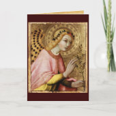 ANNUNCIATION ANGEL MONOGRAM, Red Ruby Feestdagen Kaart (Voorkant)