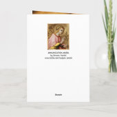 ANNUNCIATION ANGEL MONOGRAM, Red Ruby Feestdagen Kaart (Achterkant)