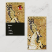 ANNUNCIATION ANGEL MONOGRAM, Red Ruby, Gold Visitekaartje (Voorkant / Achterkant)