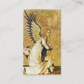 ANNUNCIATION ANGEL MONOGRAM, Red Ruby, Gold Visitekaartje (Achterkant)