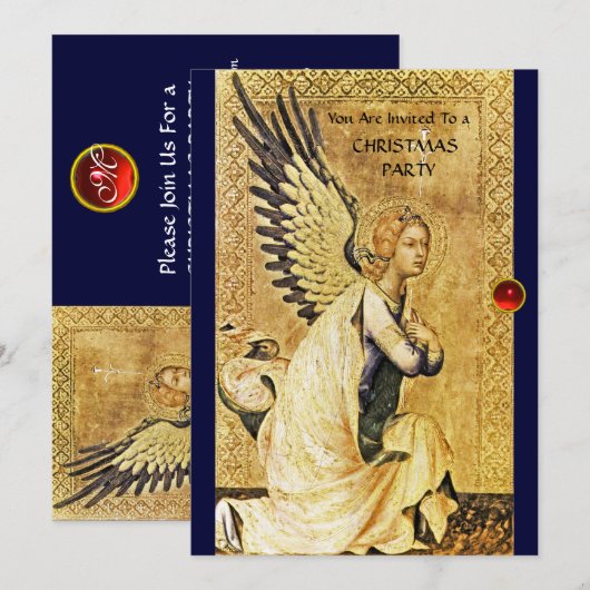 ANNUNCIATION ANGEL MONOGRAM, Red Ruby Kaart (Voorkant / Achterkant)