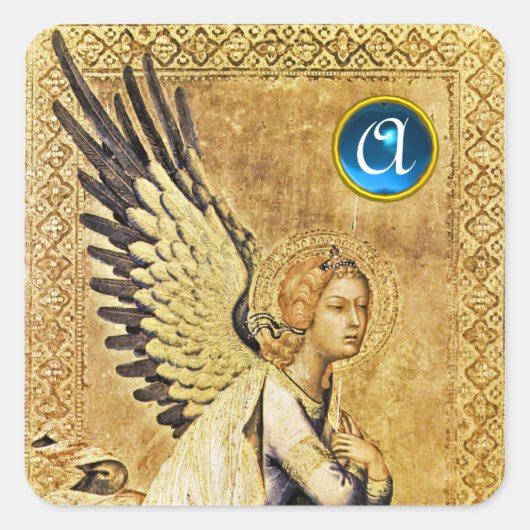 ANNUNCIATION ANGEL Monogram Vierkante Sticker (Voorkant)