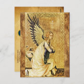 ANNUNCIATION ANGEL Parchment Briefkaart (Voorkant / Achterkant)