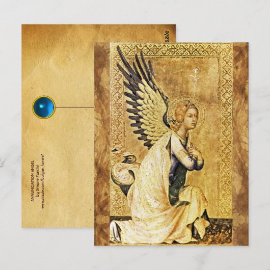ANNUNCIATION ANGEL Parchment Briefkaart (Voorkant / Achterkant)