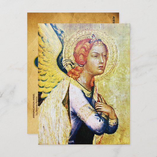 ANNUNCIATION ANGEL Parchment Briefkaart (Voorkant / Achterkant)