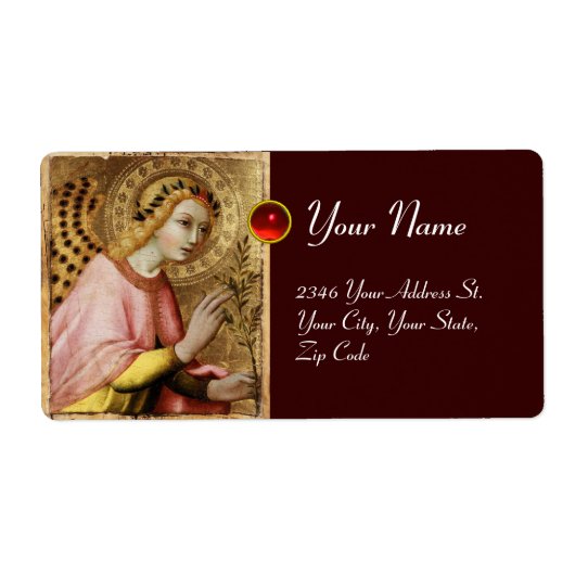 ANNUNCIATION ANGEL, Red Ruby Etiket (Voorkant)