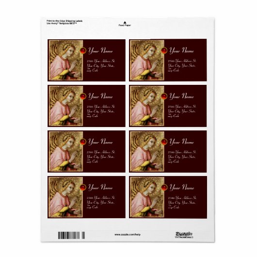 ANNUNCIATION ANGEL, Red Ruby Etiket (Full Sheet)