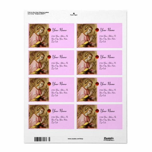 ANNUNCIATION ANGEL, Red Ruby Etiket (Full Sheet)