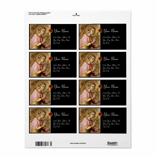 ANNUNCIATION ANGEL, Red Ruby Etiket (Full Sheet)