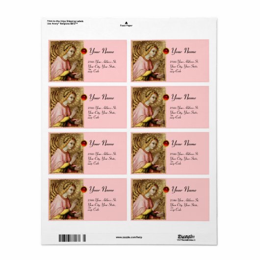 ANNUNCIATION ANGEL, Red Ruby Etiket (Full Sheet)