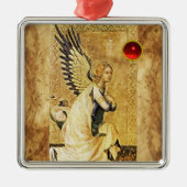 ANNUNCIATION ANGEL Red Ruby Metalen Ornament (Voorkant)