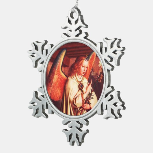 ANNUNCIATION ANGEL TIN SNEEUWVLOK ORNAMENT (Rechts)