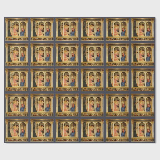 Annunciation by Fra Angelico, Renaissance Fine Art Cadeaupapier (Vlak)