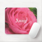 Anny Blush Pink Floral Girls Name Mousepad Muismat (Met muis)