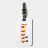 Annyeong Haseyo! Koreaanse Hallo! 안 하 요 Hangul Scr Bagagelabel (Voorkant verticaal)