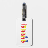 Annyeong Haseyo! Koreaanse Hallo! 안 하 요 Hangul Scr Bagagelabel (Achterkant verticaal)