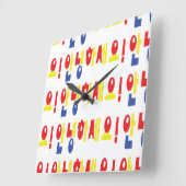 Annyeong Haseyo! Koreaanse Hallo! 안 하 요 Hangul Scr Vierkante Klok (Hoek)