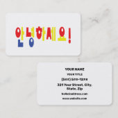 Annyeong Haseyo! Korean Hello! 안녕하세요 Hangul Script Visitekaartje (Voorkant / Achterkant)