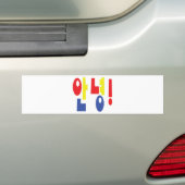 Annyeong. Koreaanse Hi-Hallo 안 녕 Hangul Language Bumpersticker (Op auto)