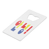 Annyeong. Koreaanse Hi-Hallo 안 녕 Hangul Language Creditkaart Flessenopener (Voorkant Gekanteld)