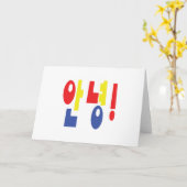 Annyeong. Koreaanse Hi-Hallo 안 녕 Hangul Language Kaart (Gele Bloem)
