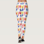 Annyeong. Koreaanse Hi-Hallo 안 녕 Hangul Language Leggings (Achterkant)