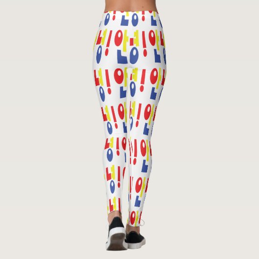 Annyeong. Koreaanse Hi-Hallo 안 녕 Hangul Language Leggings (Achterkant)