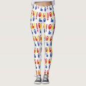 Annyeong. Koreaanse Hi-Hallo 안 녕 Hangul Language Leggings (Voorkant)