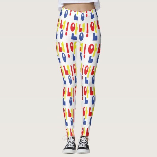 Annyeong. Koreaanse Hi-Hallo 안 녕 Hangul Language Leggings (Voorkant)