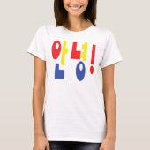 Annyeong. Koreaanse Hi-Hallo 안 녕 Hangul Language T-shirt (Voorkant)