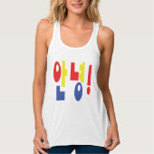 Annyeong. Koreaanse Hi-Hallo 안 녕 Hangul Language Tanktop (Voorkant)