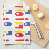 Annyeong. Koreaanse Hi-Hallo 안 녕 Hangul Language Theedoek (Quarter Fold)