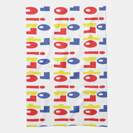 Annyeong. Koreaanse Hi-Hallo 안 녕 Hangul Language Theedoek (Verticaal)