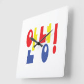 Annyeong. Koreaanse Hi-Hallo 안 녕 Hangul Language Vierkante Klok (Hoek)