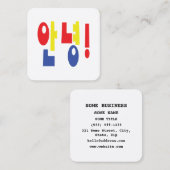 Annyeong! Korean Hi / Hello 안녕 Hangul Language Vierkante Visitekaartje (Voorkant / Achterkant)