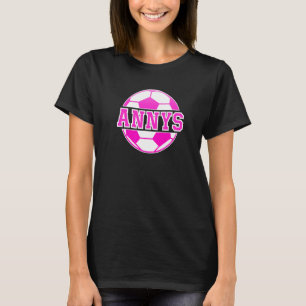 Annys Name Girls Soccer Play Football Sports Fan B T-shirt