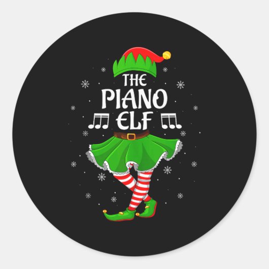 Ano Elf Christmas Family Girls Women Elf Squad Xma Ronde Sticker (Voorkant)