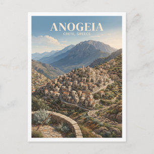 Anogeia Bergdorp Griekenland Briefkaart