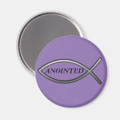 ANOINTED Quote/Jesus Fish Magneet (Voorkant / Achterkant)