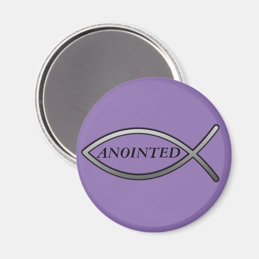 ANOINTED Quote/Jesus Fish Magneet (Voorkant / Achterkant)