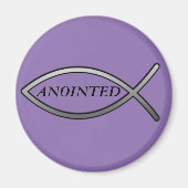 ANOINTED Quote/Jesus Fish Magneet (Voorkant)