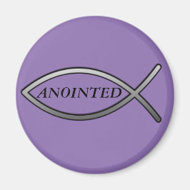 ANOINTED Quote/Jesus Fish Magneet
