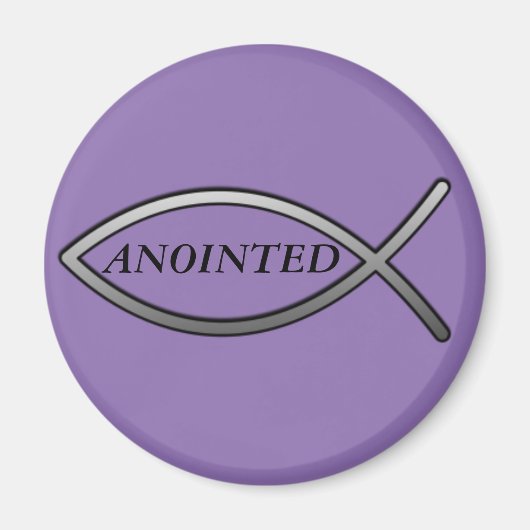 ANOINTED Quote/Jesus Fish Magneet (Voorkant)
