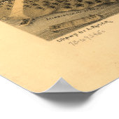 Anoka Minnesota 1869 Antiek Panorama Map Poster (Hoek)