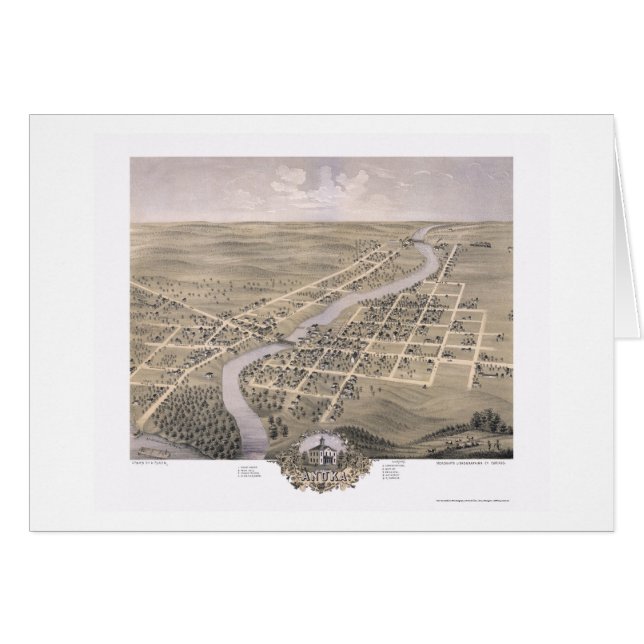 Anoka, MN Panorama Map - 1869 (Voorkant Horizontaal)