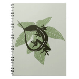 Anole Lizard op Leaf-Design 3 Notitieboek