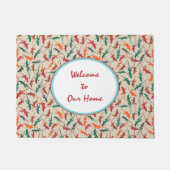 Anole Lizards Red Green Oranje Pattern Deurmat (Voorkant)