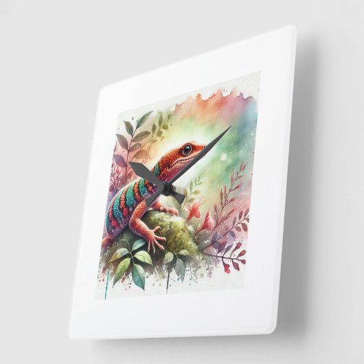 Anolis de rueda 100724AREF114 - Watercolor Vierkante Klok (Hoek)